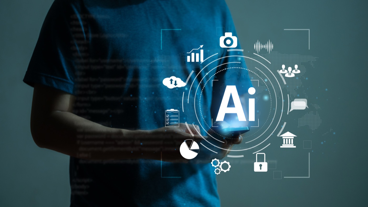 AI orchestrating tools and services — an AI hub surrounded by application capabilities