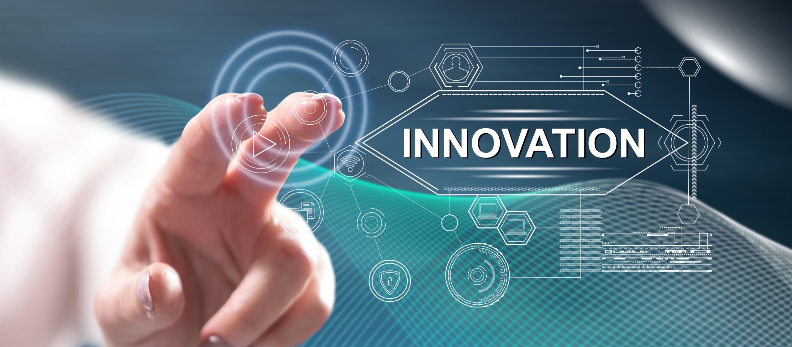 Innovation at your fingertips — connected technology, ideas, and digital systems
